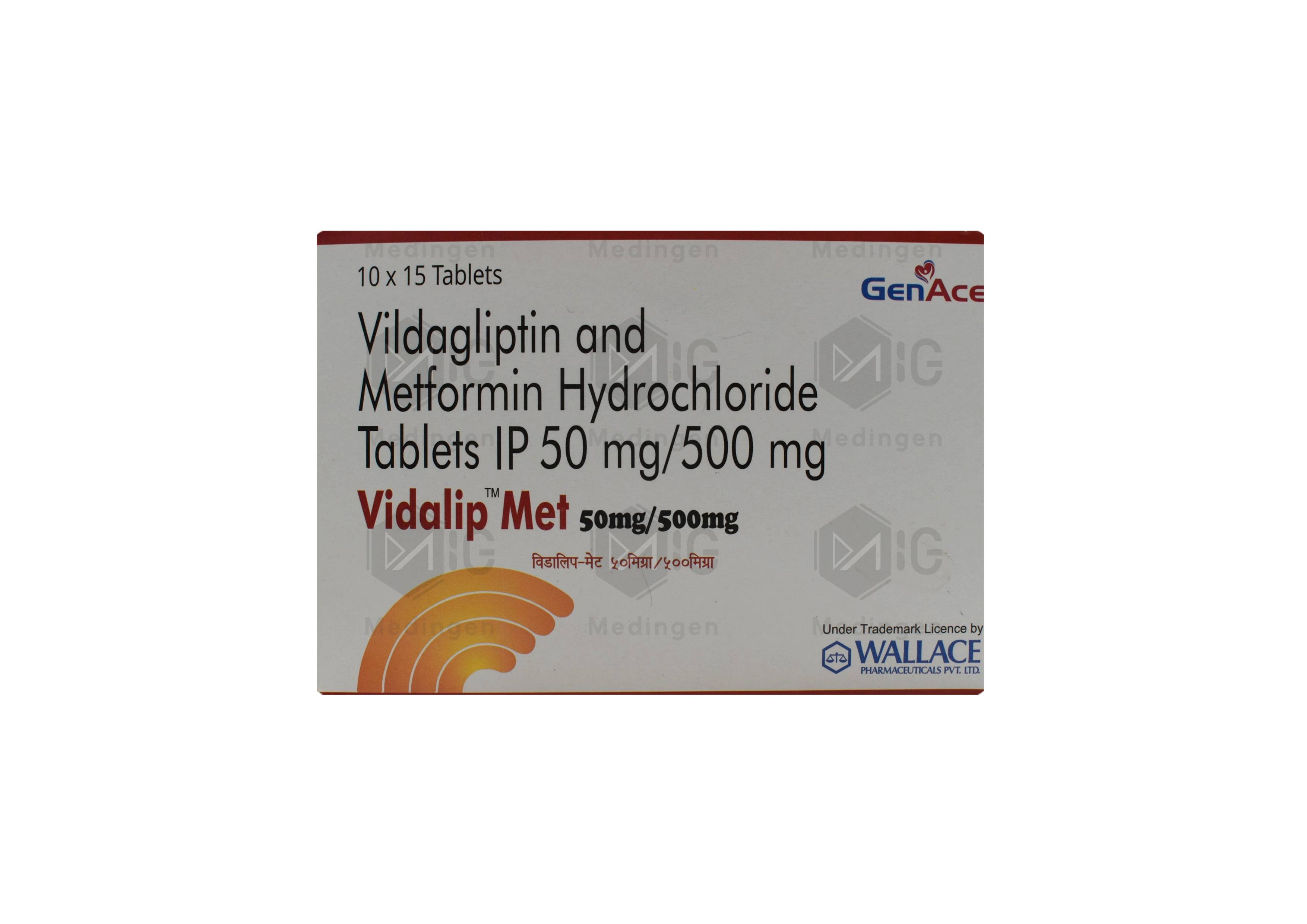 VIDALIP MET 50/500MG